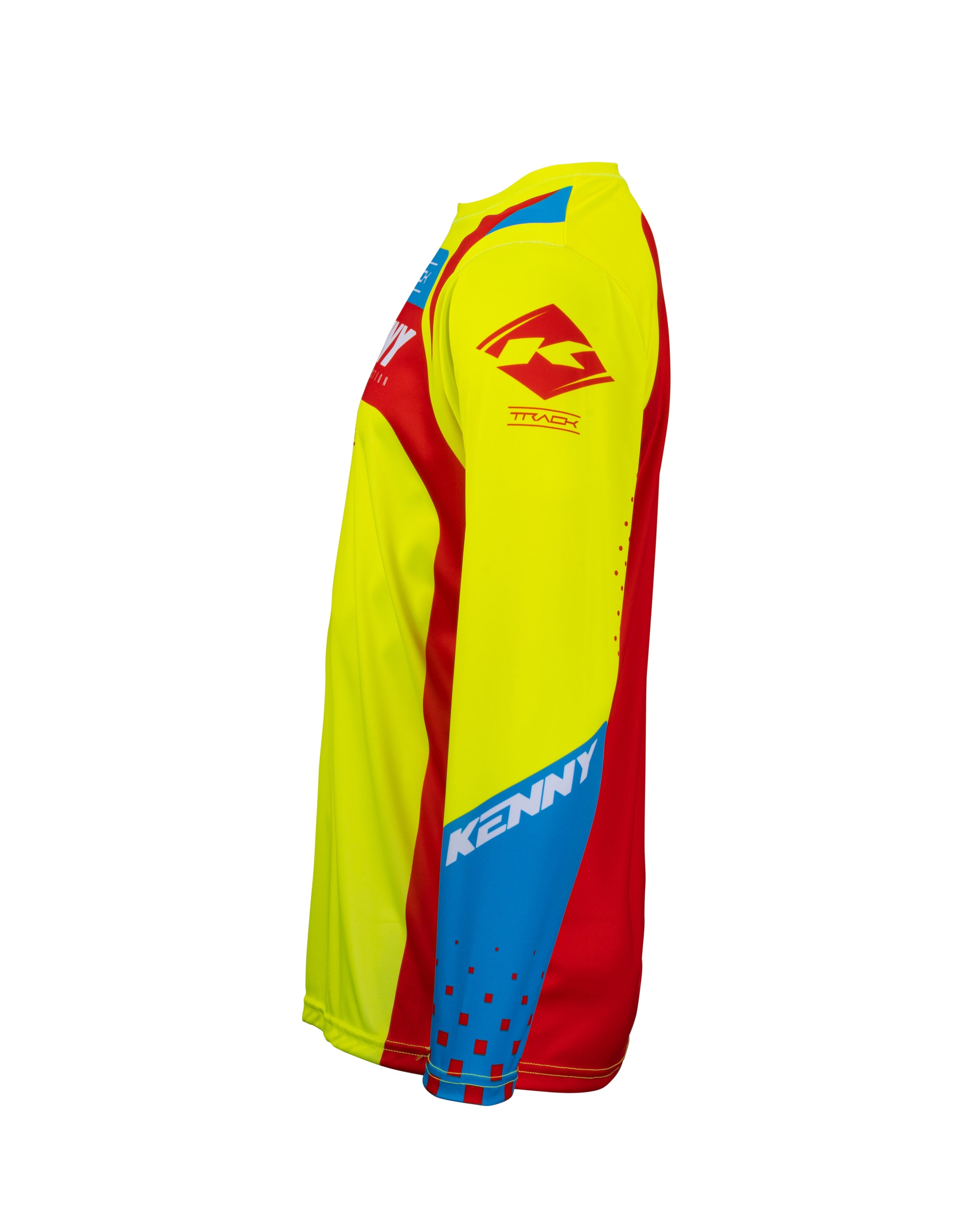 Tenue Kenny Track Focus jaune fluo/rouge 2023