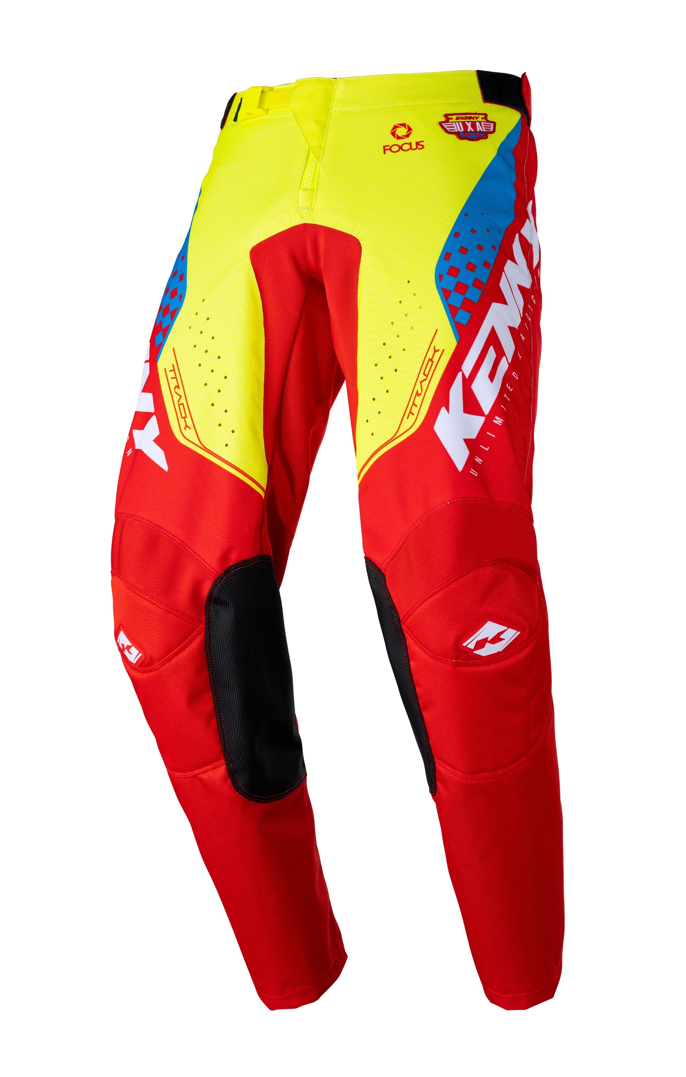 Tenue Kenny Track Focus jaune fluo/rouge 2023